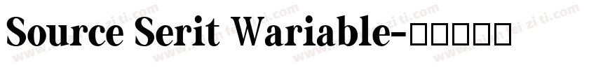 Source Serit Wariable字体转换